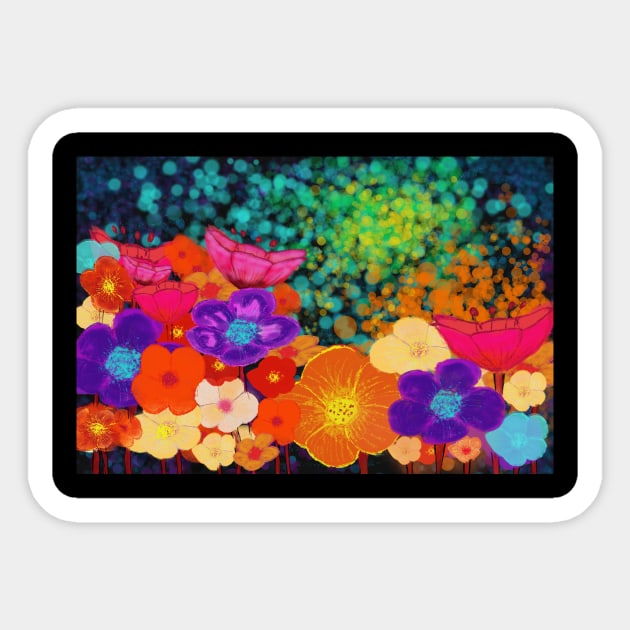 Floral art, Colorful life Sticker by Mailee Kim